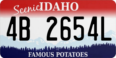 ID license plate 4B2654L