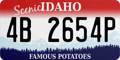 ID license plate 4B2654P