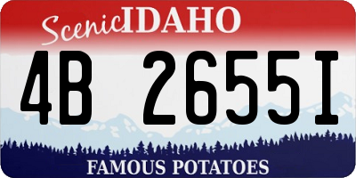 ID license plate 4B2655I