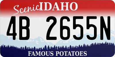 ID license plate 4B2655N