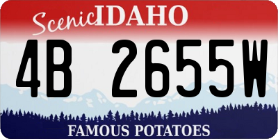 ID license plate 4B2655W