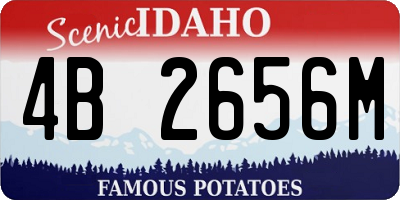 ID license plate 4B2656M
