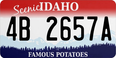 ID license plate 4B2657A