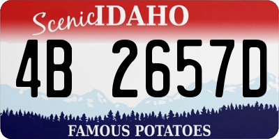 ID license plate 4B2657D