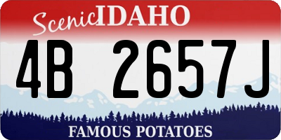 ID license plate 4B2657J