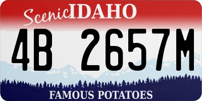 ID license plate 4B2657M