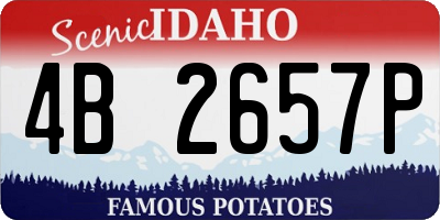 ID license plate 4B2657P