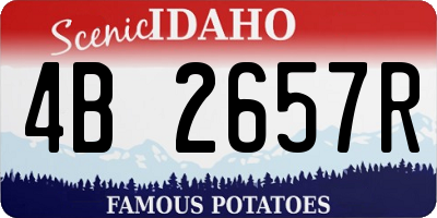 ID license plate 4B2657R