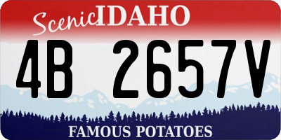 ID license plate 4B2657V