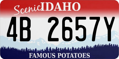 ID license plate 4B2657Y
