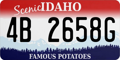 ID license plate 4B2658G