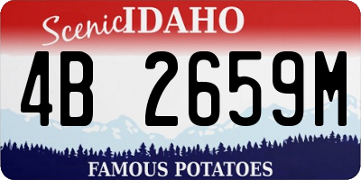 ID license plate 4B2659M