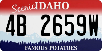 ID license plate 4B2659W