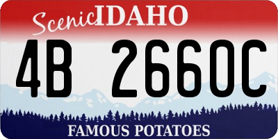 ID license plate 4B2660C