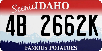 ID license plate 4B2662K