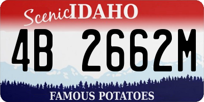 ID license plate 4B2662M