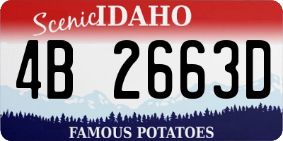 ID license plate 4B2663D
