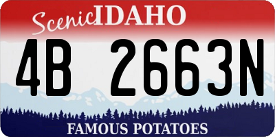 ID license plate 4B2663N