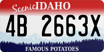 ID license plate 4B2663X