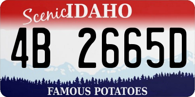 ID license plate 4B2665D