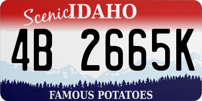 ID license plate 4B2665K
