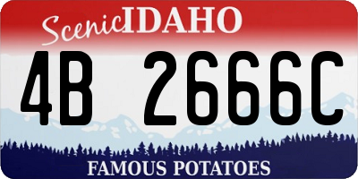 ID license plate 4B2666C