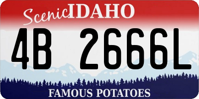 ID license plate 4B2666L
