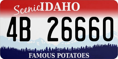 ID license plate 4B2666O