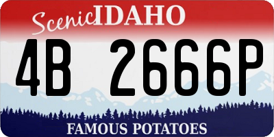 ID license plate 4B2666P