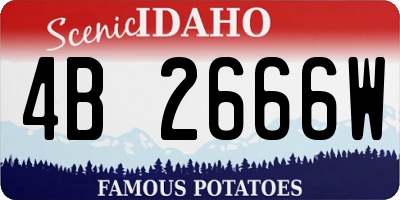 ID license plate 4B2666W