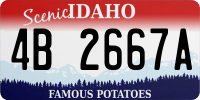 ID license plate 4B2667A
