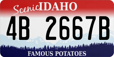 ID license plate 4B2667B