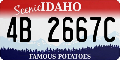 ID license plate 4B2667C