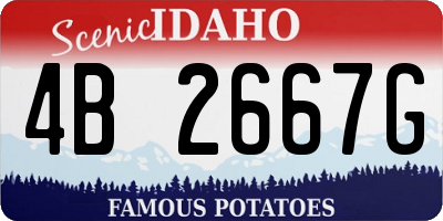 ID license plate 4B2667G