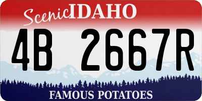 ID license plate 4B2667R