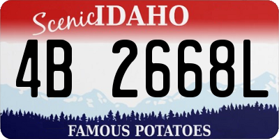 ID license plate 4B2668L