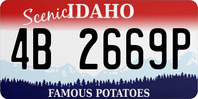 ID license plate 4B2669P