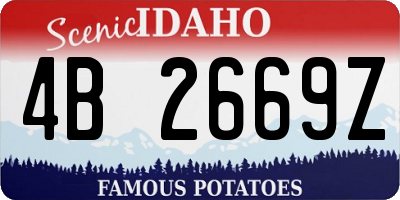 ID license plate 4B2669Z