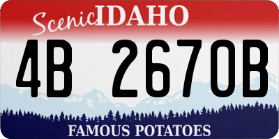 ID license plate 4B2670B
