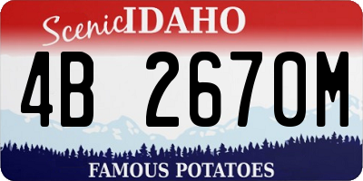 ID license plate 4B2670M