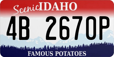 ID license plate 4B2670P