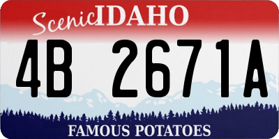 ID license plate 4B2671A