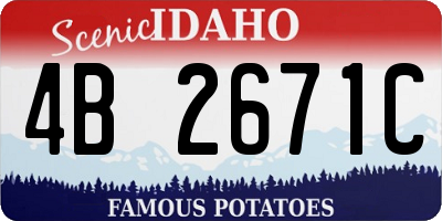 ID license plate 4B2671C