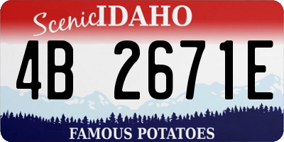 ID license plate 4B2671E