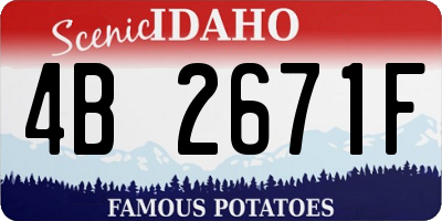 ID license plate 4B2671F