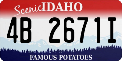 ID license plate 4B2671I