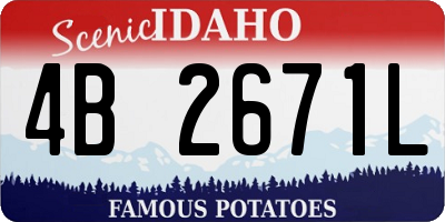ID license plate 4B2671L