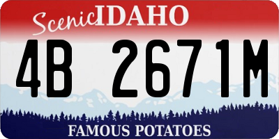 ID license plate 4B2671M