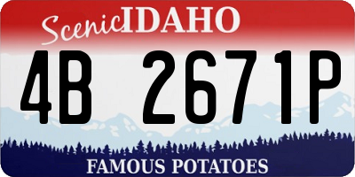 ID license plate 4B2671P