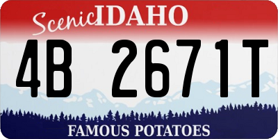 ID license plate 4B2671T